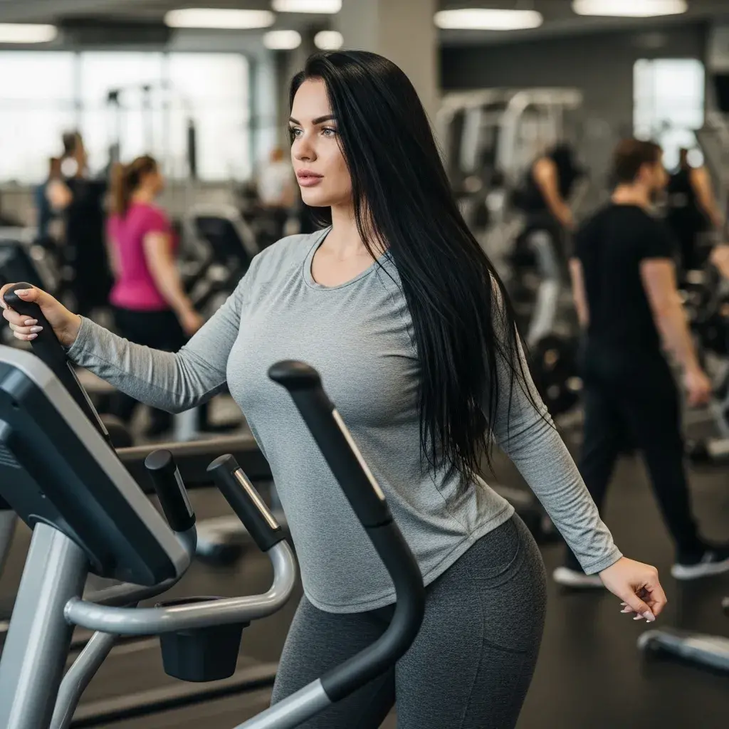 Homem treinando com celular